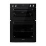 Refurbished electriQ EQDO1BLACK 60cm Double Built In Electric Oven Black