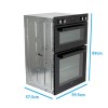 electriQ Built In Electric Double Oven - Black