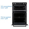 electriQ Built In Electric Double Oven - Black