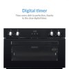 electriQ Built In Electric Double Oven - Black