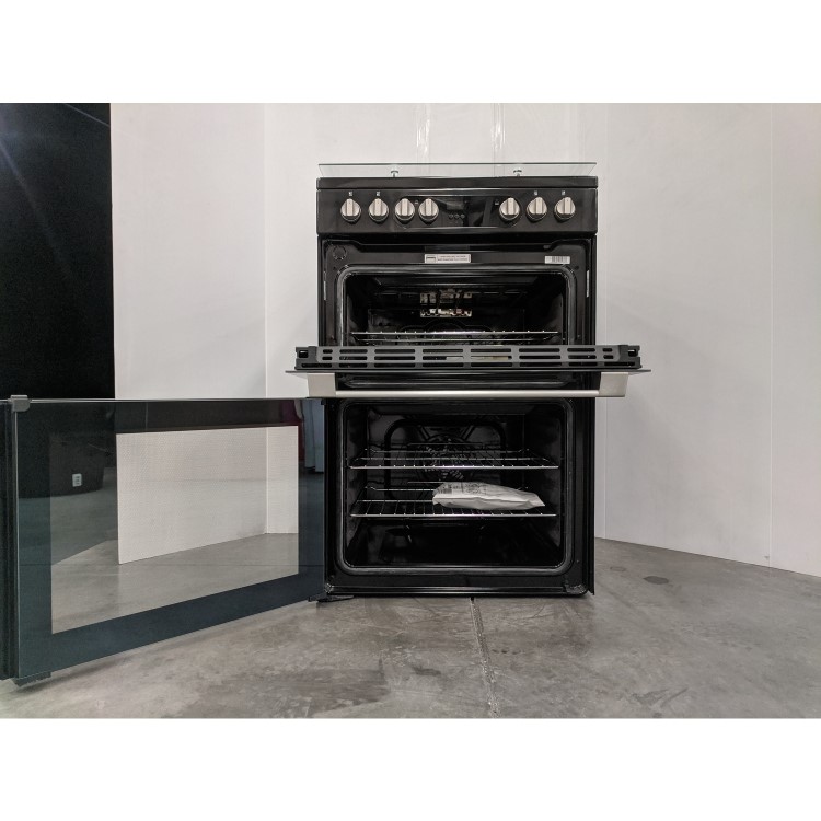 Refurbished Hotpoint HDM67G9C2CSB 60cm Double Oven Dual Fuel Cooker Black