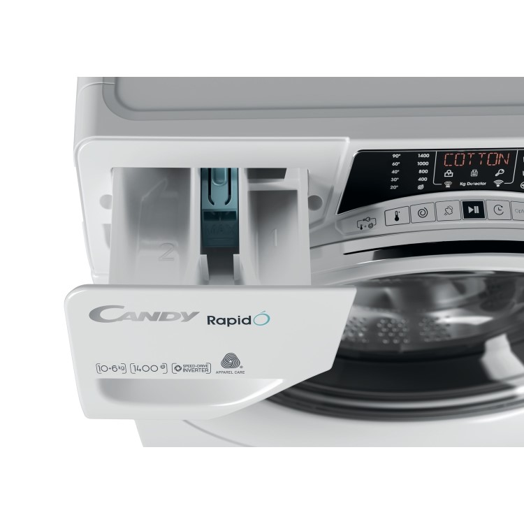 Candy Rapido 10kg Wash 6kg Dry 1400rpm Freestanding Washer Dryer - White