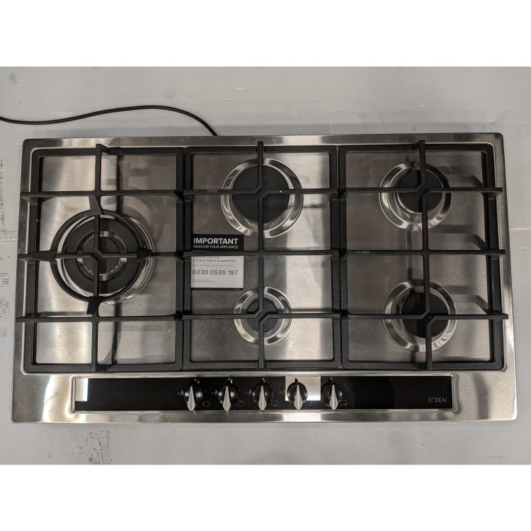 Refurbished CDA HG9351SS 86cm 5 Burner Gas Hob Stainless Steel