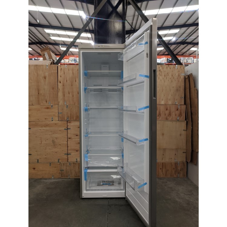 Refurbished Zanussi ZRME38FU2 Freestanding 380 Litre Tall Fridge Stainless Steel Look 
