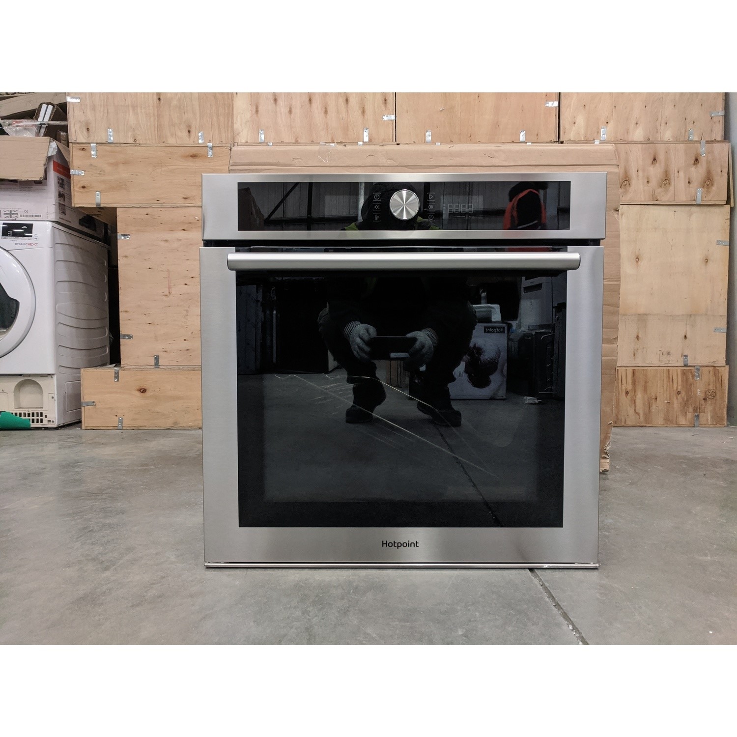Refurbished Hotpoint SI4854PIX 60cm Single Built In Electric Oven with