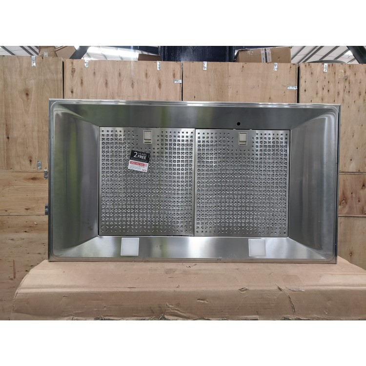Refurbished Belling DGH900 90cm Chimney Hood w/ Flat Glass Canopy Stainless Steel