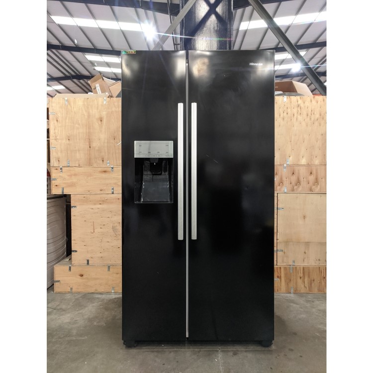 Refurbished Hisense RS694N4IBF 535 Litre American Fridge Freezer Black