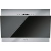 Refurbished Hotpoint PHVP64FALK 60cm Angled Cooker Hood Black Glass &amp; Stainless Steel