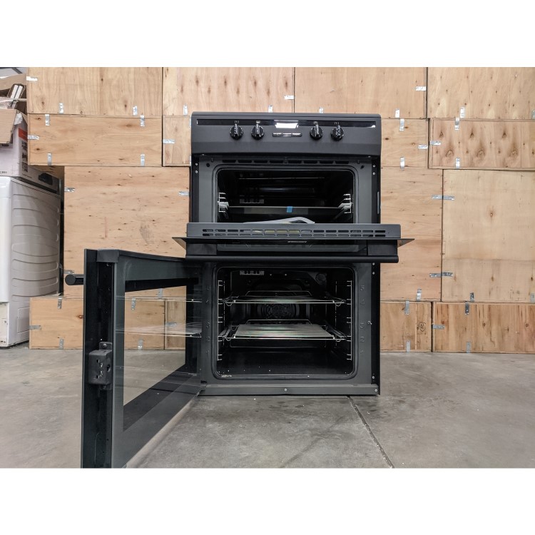 Refurbished Amica AFN6550MB 60cm Double Oven Electric Cooker with Induction Hob Black