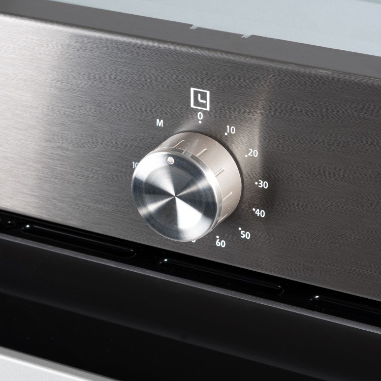 electriQ Plug In Fan Assisted Electric Single Oven - Dark Grey Steel