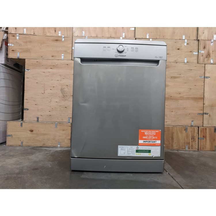 Refurbished Indesit DFE1B19XUK 13 Place Freestanding Dishwasher Silver