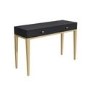Dark Grey Art Deco Dressing Table with 2 Drawers - Maya