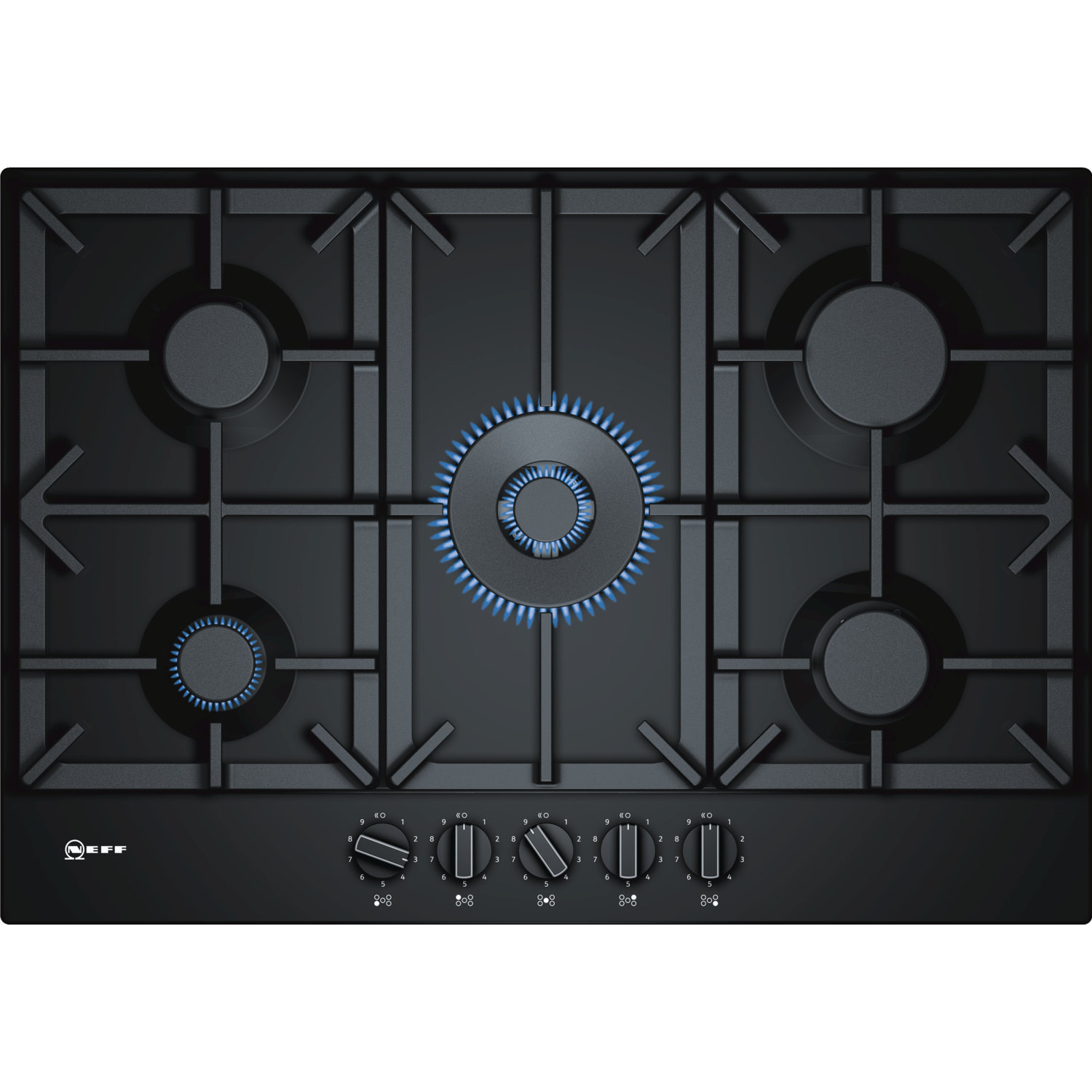 Neff N70 75cm 5 Burner Gas Hob - Black
