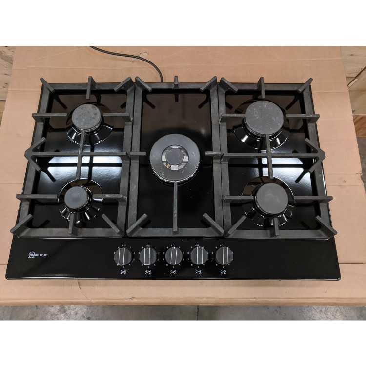 Refurbished Neff N70 T27DS59S0 75cm 5 Burner Gas Hob Black