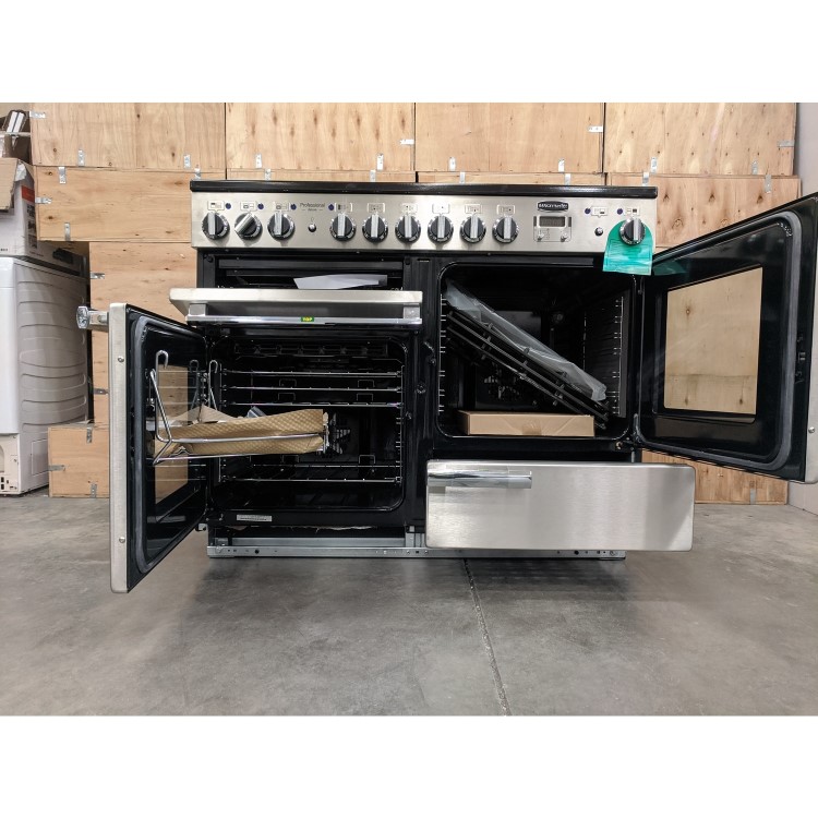 Refurbished Rangemaster Professional Deluxe 110cm Dual Fuel Range Cooker Stainless Steel