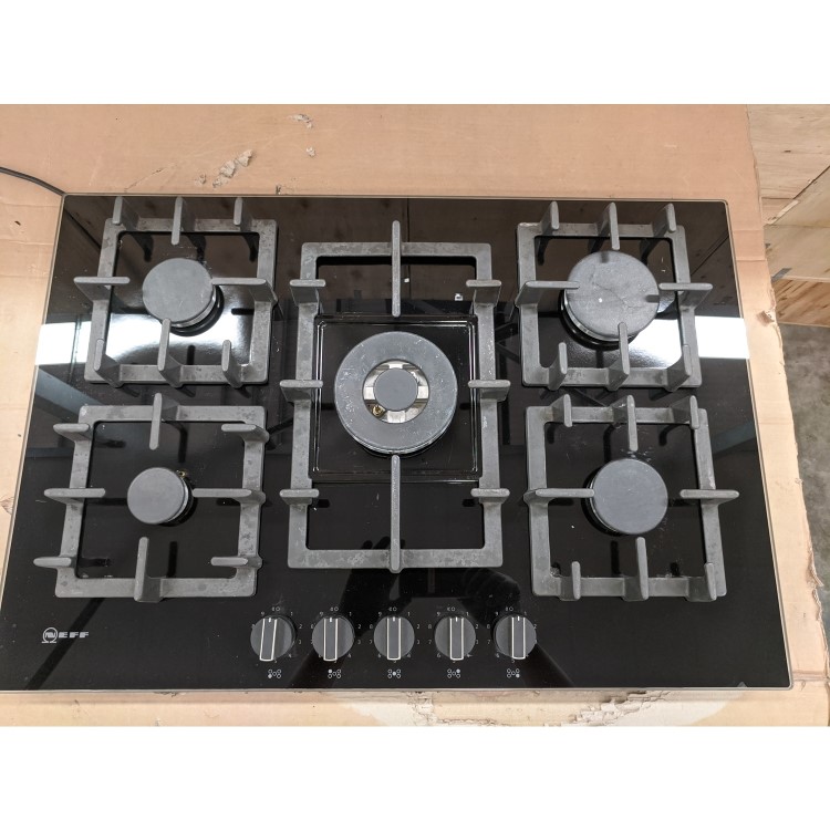 Refurbished Neff N70 T27CS59S0 75cm 5 Burner Gas on Glass Gas Hob Black