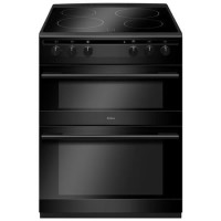 Refurbished Amica AFC6520BL 60cm Double Oven Electric Cooker with Ceramic Hob Black
