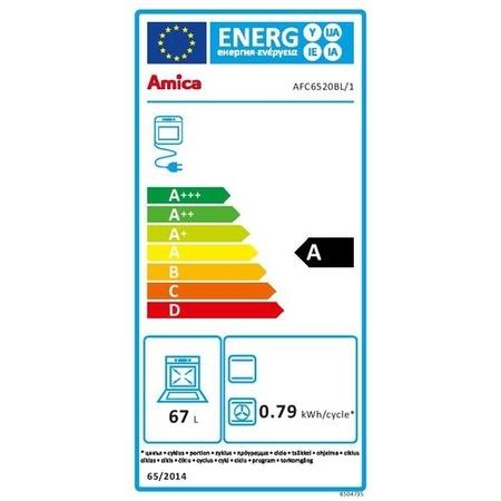 Refurbished Amica AFC6520BL 60cm Double Oven Electric Cooker with Ceramic Hob Black