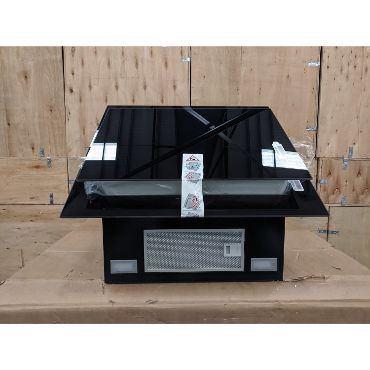 Refurbished Bosch Serie 4 DWK67CM60B 60cm Touch Control Angled Chimney Cooker Hood Black