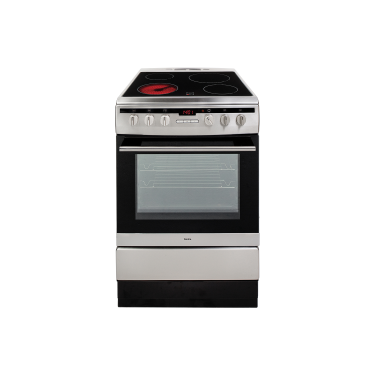 Refurbished Amica 608CE2TAXX 60cm Electric Cooker With Ceramic Hob Stainless Steel
