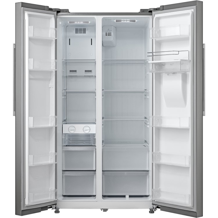 Montpellier CSBYS600DK 510 Litre American Style Fridge Freezer Frost Free Water Dispenser 2 Door 89.5cm Wide - Black