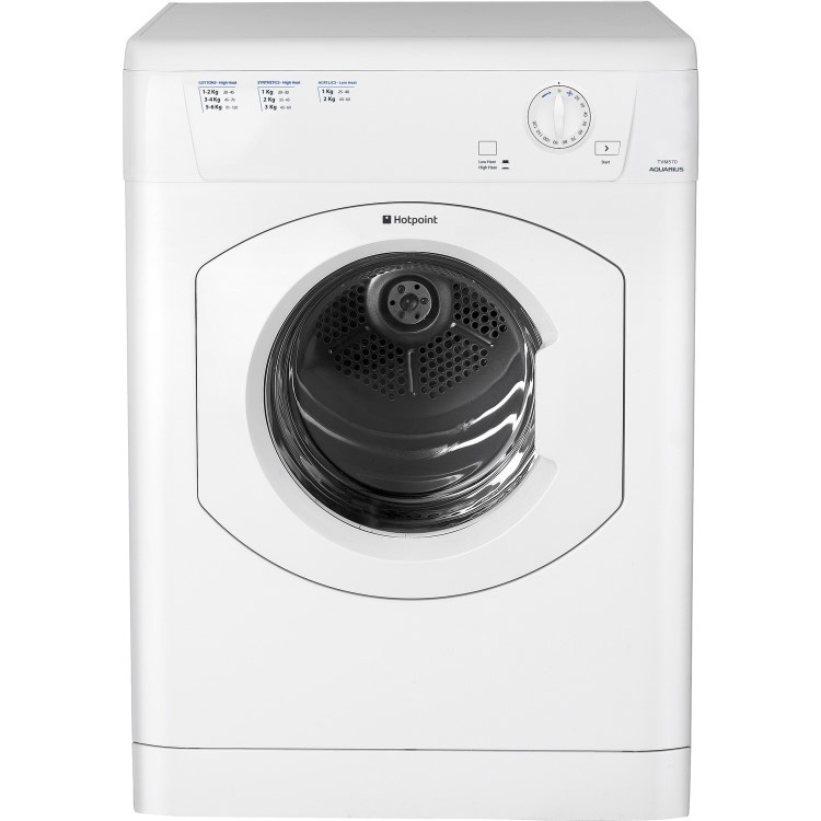 Refurbished Hotpoint TVHM80CP 8kg Freestanding Vented Tumble Dryer White