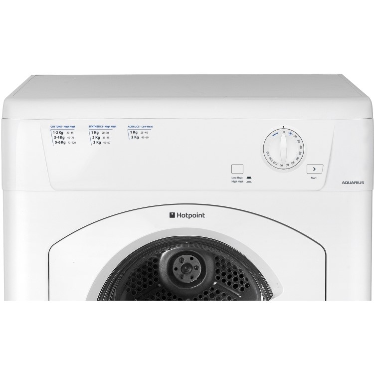 Refurbished Hotpoint TVHM80CP 8kg Freestanding Vented Tumble Dryer White
