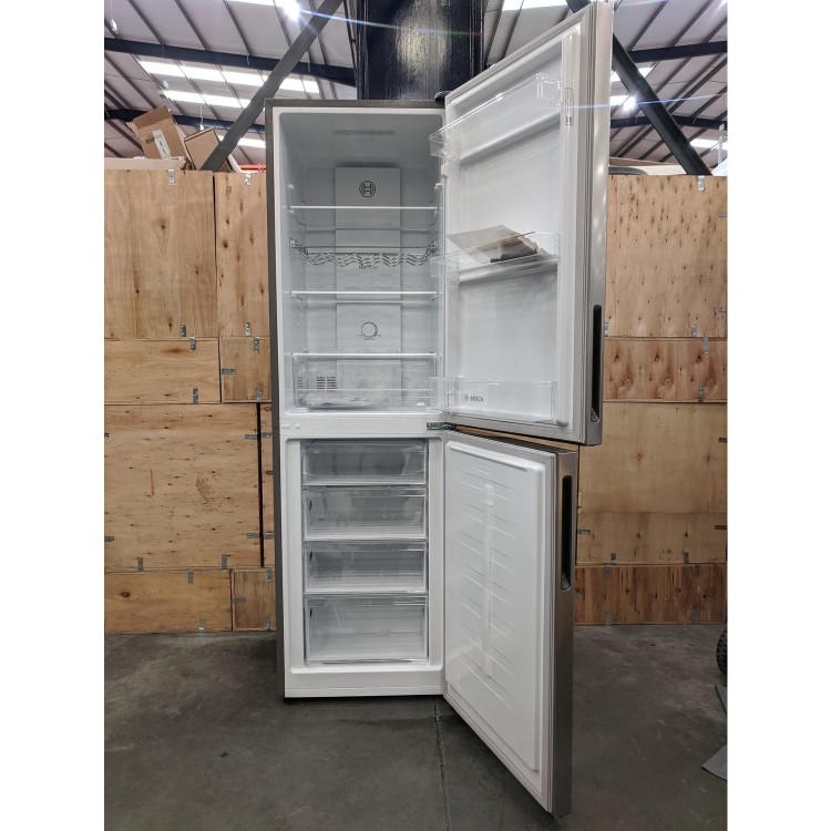 Refurbished Bosch KGN27NLFAG Freestanding 255 Litre 50/50 Fridge Freezer Stainless Steel Look 