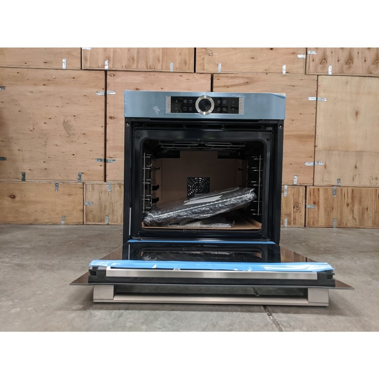 Refurbished Bosch Serie 8 HBG674BS1B Multifunction 60cm Single Built In Electric Oven Stainless Steel
