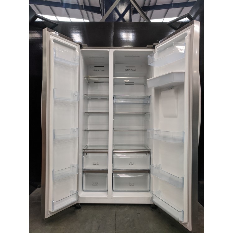 Refurbished Hisense RS741N4WC11 562 Litre American Fridge Freezer Stainless Steel Look