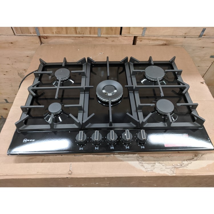 Refurbished Neff N70 T27DS59S0 75cm 5 Burner Gas Hob Black