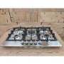 Refurbished Neff N50 T27BB59N0 75cm 5 Burner Gas Hob with Cast Iron Pan Stands Stainless Steel