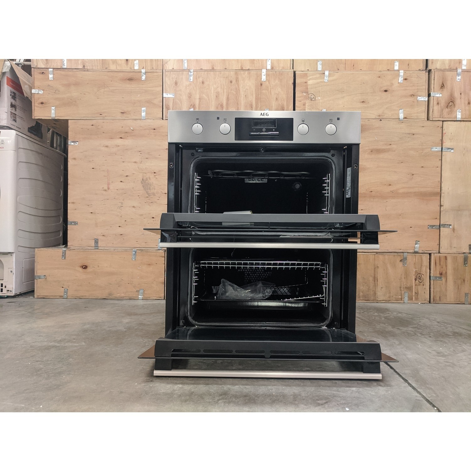 Aeg dub331110m built under electric 60cm stainless steel double oven discount