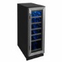 electriQ 18 Bottle Capacity Single Zone Freestanding Wine Cooler - Stainless Steel