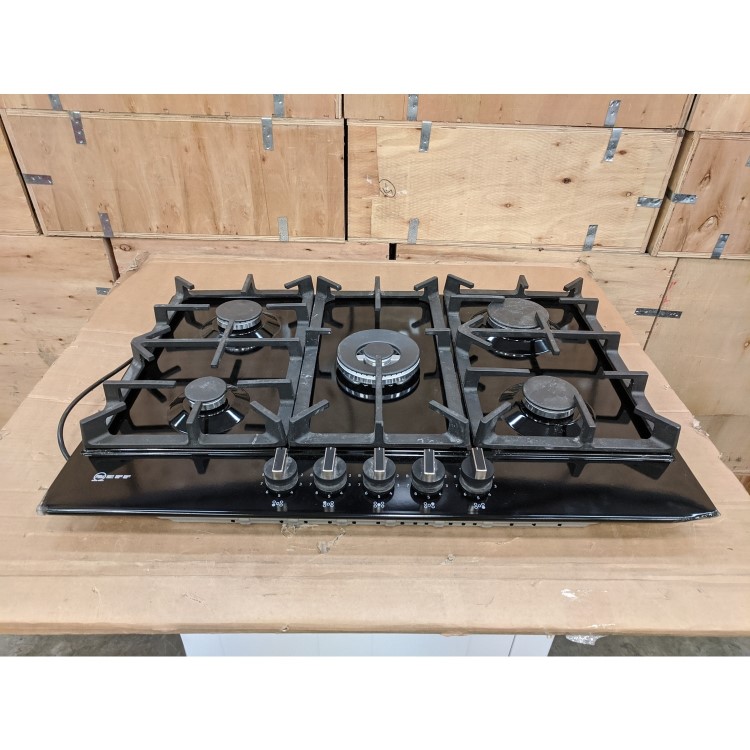 Refurbished Neff N70 T27DS59S0 75cm 5 Burner Gas Hob Black