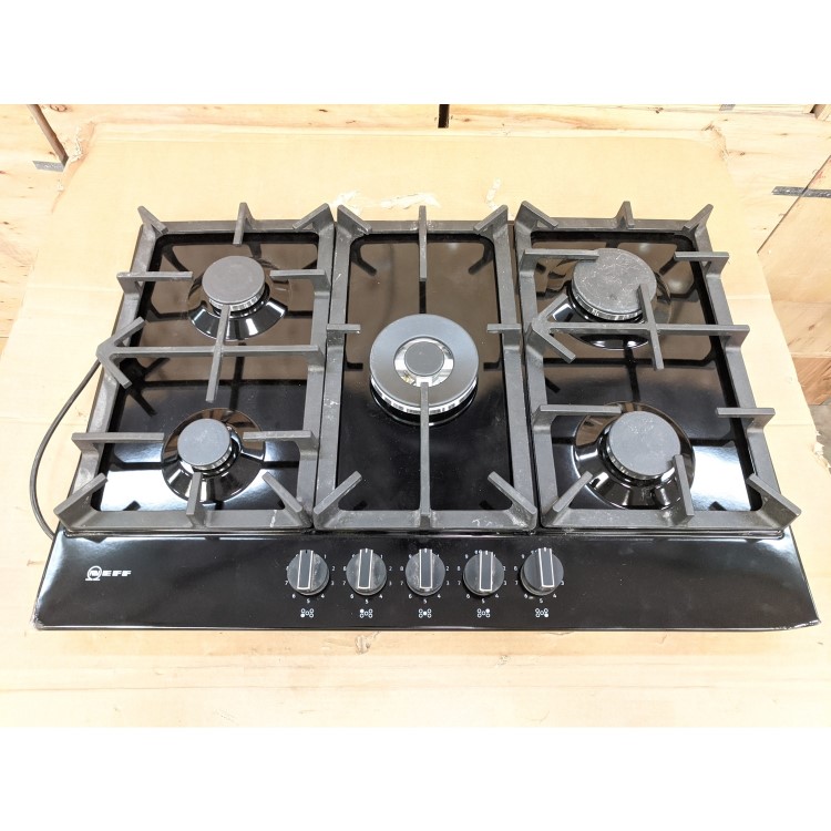 Refurbished Neff N70 T27DS59S0 75cm 5 Burner Gas Hob Black
