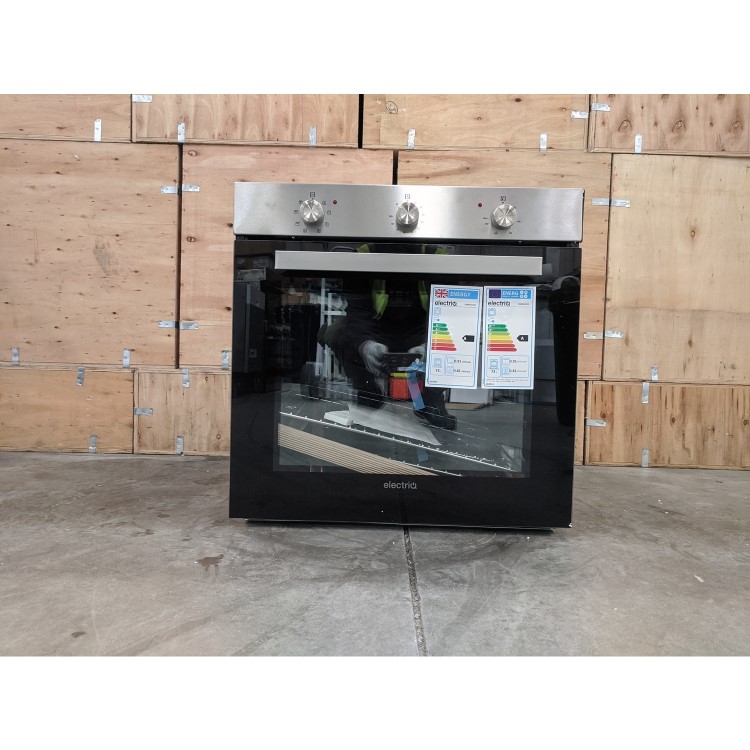 Refurbished electriQ EQBIOLG1SS 60cm Single built In Electric Fan Assisted Oven