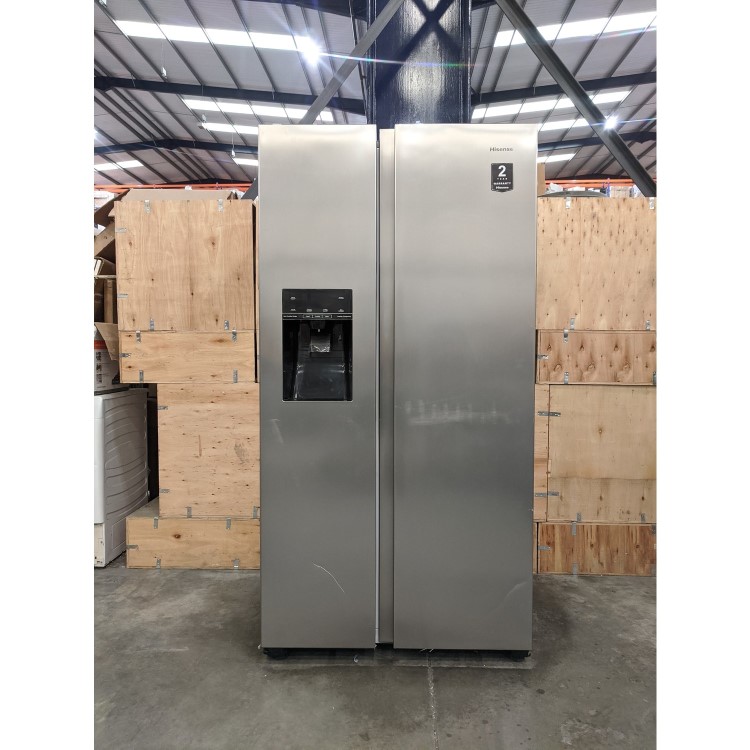 Refurbished Hisense RS694N4TCF 562 Litre American Fridge Freezer Stainless Steel