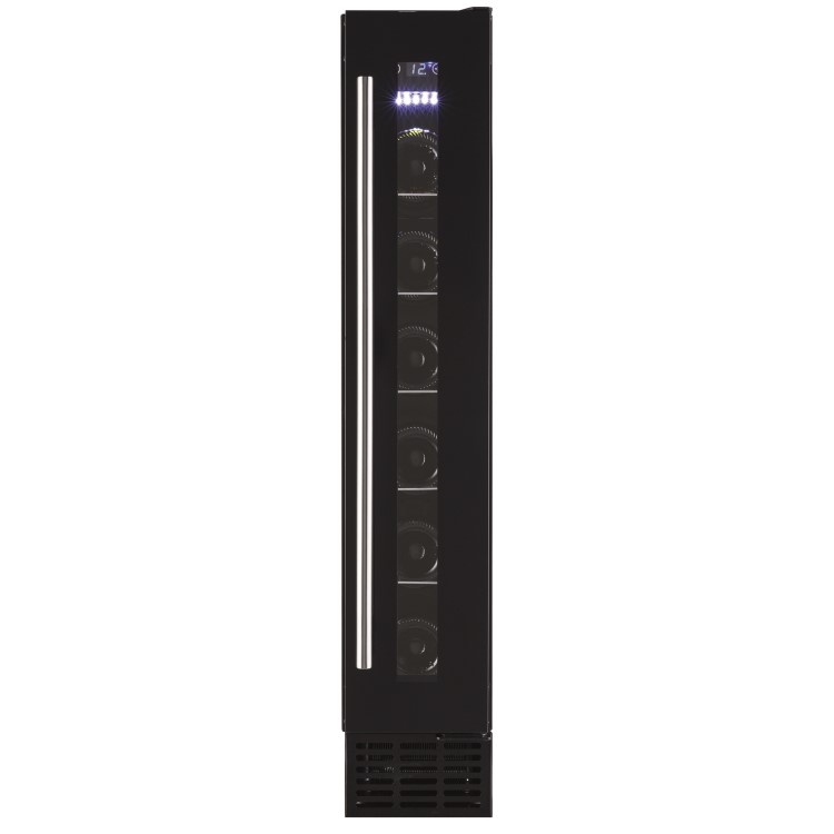 Refurbished Amica AWC150BL Freestanding 6 Bottle Wine Cooler Black