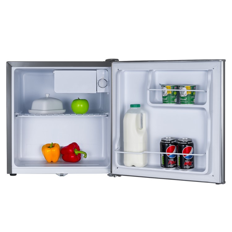 Refurbished electriQ eiQTTDFSVE 45 Litre Table Top Drinks Fridge Stainless Steel