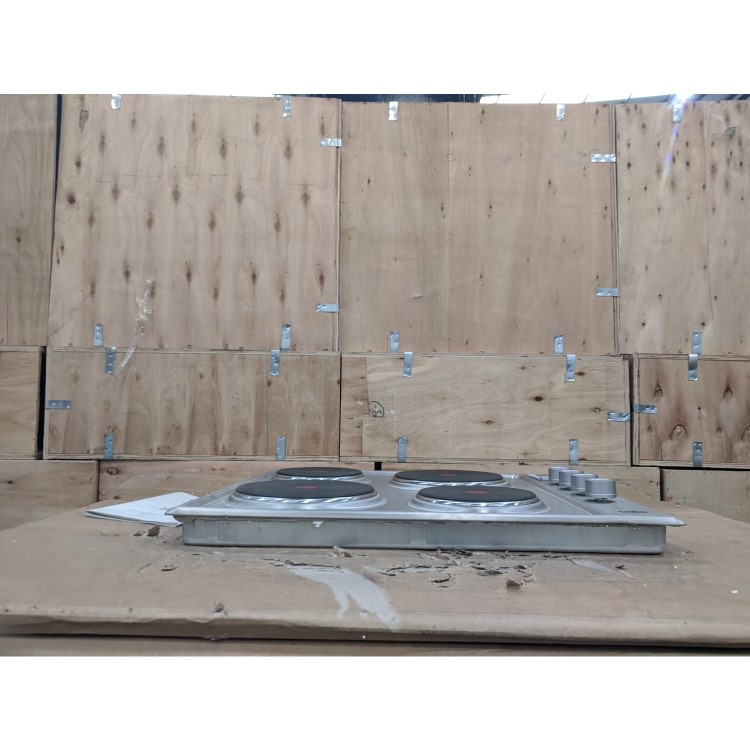 Refurbished Beko HIZE64101X 58cm 4 Zone Solid Plate Hob Stainless Steel