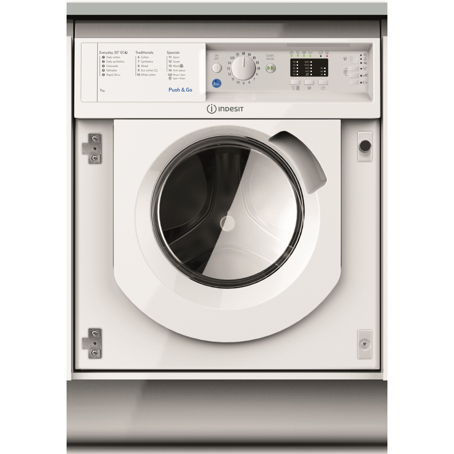 Indesit 7kg 1200rpm Integrated Washing Machine - White