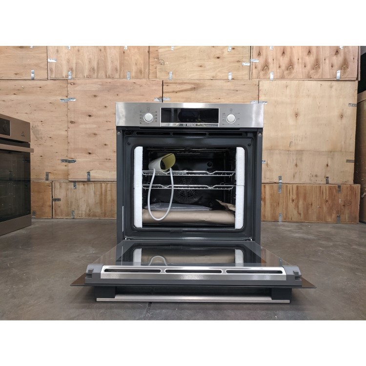 Refurbished Bosch Series 4 HBS573BS0B Pyrolytic Self Cleaning 60cm Single Built In Electric Oven Stainless Steel