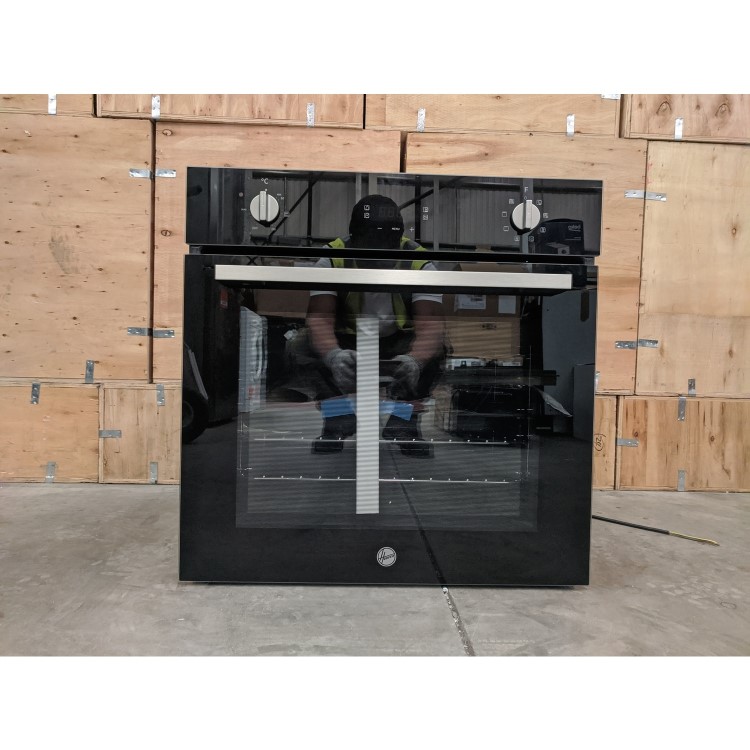 Refurbished Hoover H-OVEN 300 HOC3UB3158BI 60cm Single Built In Electric Oven with Hydrolytic Cleaning Black