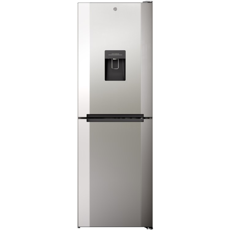 Refurbished Hoover H1826MNB5XWK Freestanding 308 Litre 50/50 Frost Free Fridge Freezer With Water Dispenser Stainless Steel