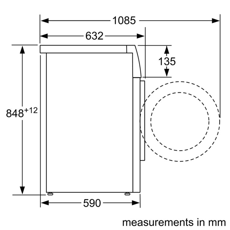 Refurbished Bosch WAX32GH4GB Serie 8 10KG 1600 Spin Freestanding Washing Machine White