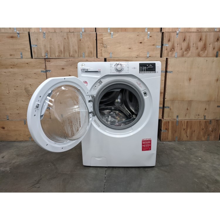 Refurbished Hoover H-Wash 300 H3W492DE/1-80 Freestanding 9KG 1400 Spin Washing Machine White