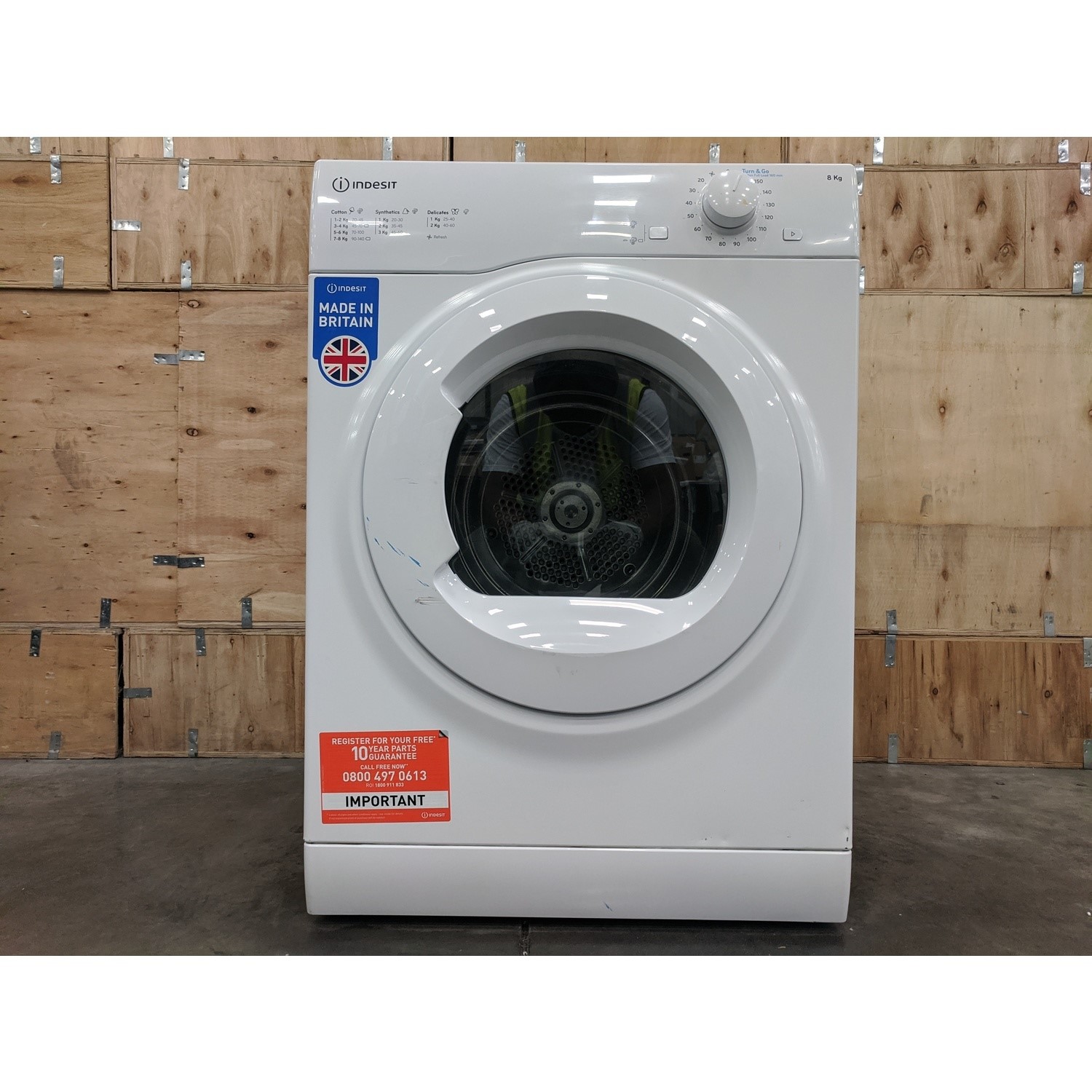 Refurbished Indesit I1D80WUK Freestanding Vented 8KG Tumble Dryer