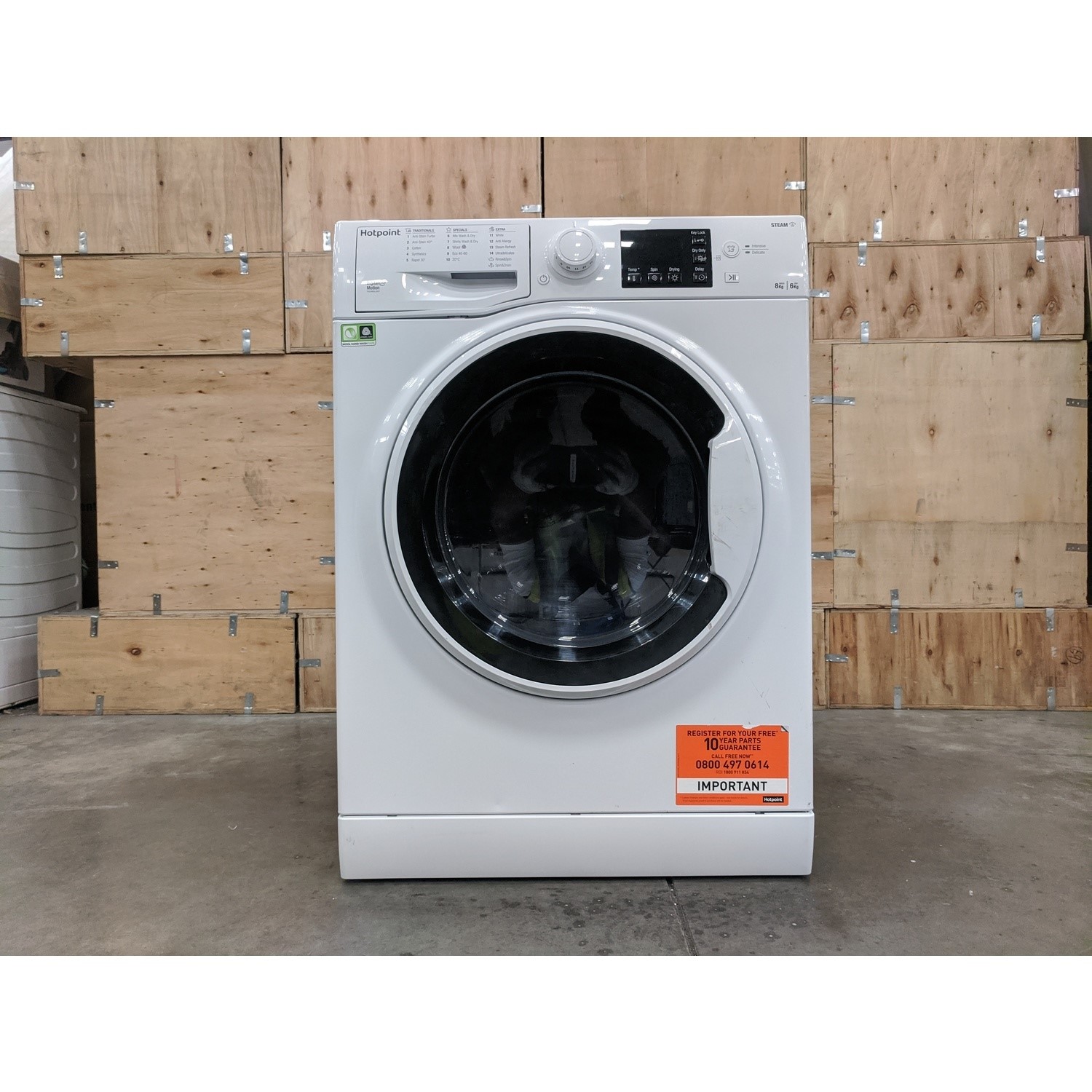 Washer Rdg Refurbished Hotpoint Futura RDG8643WWUKN Freestanding 8/6KG 1400 Spin ...