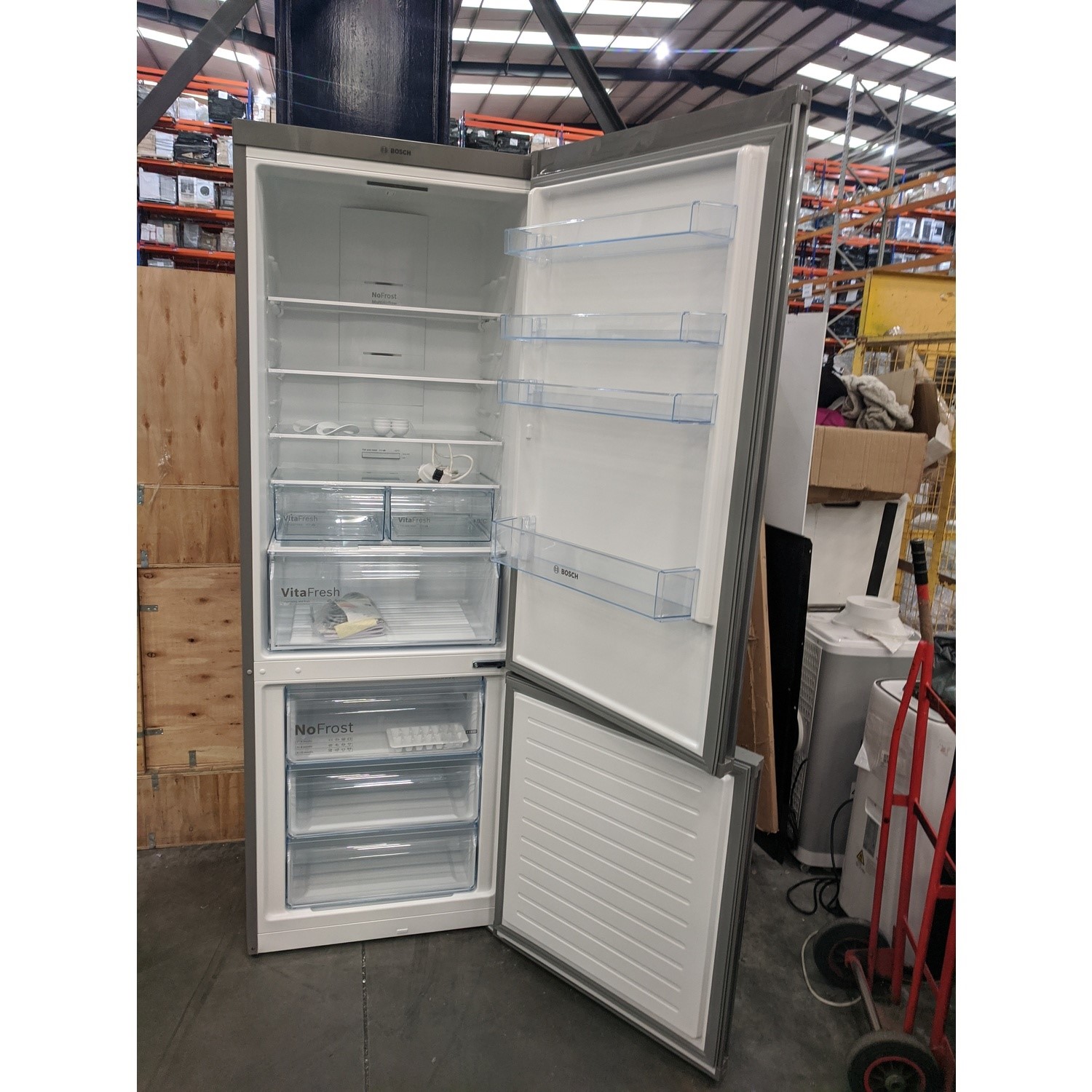 Refurbished Bosch KGN49XLEA Freestanding 435 Litre 70/30 Fridge Freezer ...